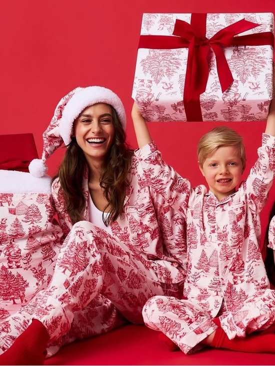 Posh Peanut Other - Posh Peanut Red Toile Print Holiday Pajama Set M NWOT